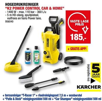 Promoties Kärcher hogedrukreiniger k2 power control car + home - Kärcher - Geldig van 08/05/2024 tot 19/05/2024 bij Hubo