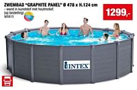 Promoties Zwembad graphite panel - Intex - Geldig van 08/05/2024 tot 19/05/2024 bij Hubo