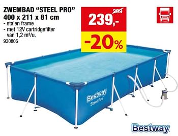 Promoties Zwembad steel pro - BestWay - Geldig van 08/05/2024 tot 19/05/2024 bij Hubo