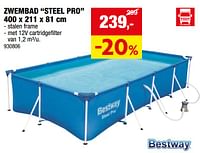 Promoties Zwembad steel pro - BestWay - Geldig van 08/05/2024 tot 19/05/2024 bij Hubo