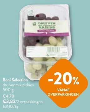 Promotions Boni selection druivenmix pitloos - Boni - Valide de 08/05/2024 à 21/05/2024 chez OKay