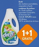 Promoties Dreft vloeibaar wasmiddel ochtendfris - Dreft - Geldig van 08/05/2024 tot 21/05/2024 bij OKay