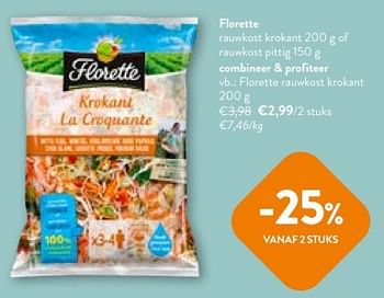 Promoties Florette rauwkost krokant - Florette - Geldig van 08/05/2024 tot 21/05/2024 bij OKay