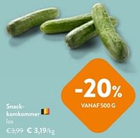 Promoties Snack-komkommer - Huismerk - Okay Buurtwinkels - Geldig van 08/05/2024 tot 21/05/2024 bij OKay