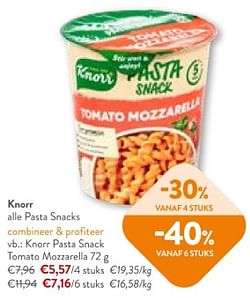 Knorr pasta snack tomato mozzarella