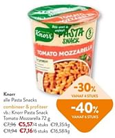 Promoties Knorr pasta snack tomato mozzarella - Knorr - Geldig van 08/05/2024 tot 21/05/2024 bij OKay