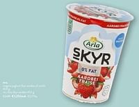 Promoties Arla magere yoghurt skyr aardbei - Arla - Geldig van 08/05/2024 tot 21/05/2024 bij OKay