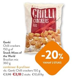 Promoties Genki chilli crackers - Genki - Geldig van 08/05/2024 tot 21/05/2024 bij OKay