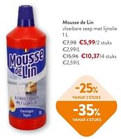 Promoties Mousse de lin vloeibare zeep met lijnolie - Mousse de Lin - Geldig van 08/05/2024 tot 21/05/2024 bij OKay