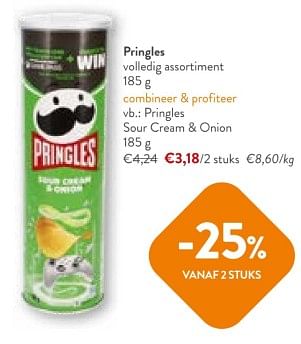 Promoties Pringles sour cream + onion - Pringles - Geldig van 08/05/2024 tot 21/05/2024 bij OKay