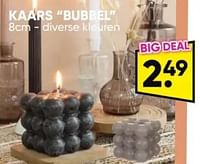 Promoties Kaars bubbel - Huismerk - Big Bazar - Geldig van 06/05/2024 tot 19/05/2024 bij Big Bazar
