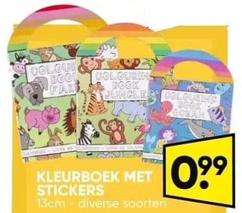Promoties Kleurboek met stickers - Huismerk - Big Bazar - Geldig van 06/05/2024 tot 19/05/2024 bij Big Bazar