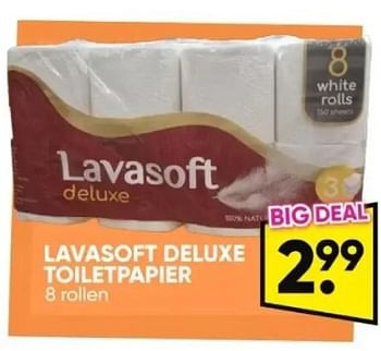 Promotions Lavasoft deluxe toiletpapier - Produit Maison - Big Bazar - Valide de 06/05/2024 à 19/05/2024 chez Big Bazar