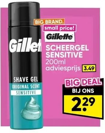 Promotions Scheergel sensitive - Gillette - Valide de 06/05/2024 à 19/05/2024 chez Big Bazar