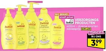 Promoties Verzorgings producten - Zwitsal - Geldig van 06/05/2024 tot 19/05/2024 bij Big Bazar