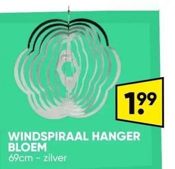 Promoties Windspiraal hanger bloem - Huismerk - Big Bazar - Geldig van 06/05/2024 tot 19/05/2024 bij Big Bazar