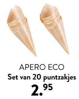 Promoties Apero eco set van 20 puntzakjes - Huismerk - Casa - Geldig van 02/05/2024 tot 14/06/2024 bij Casa