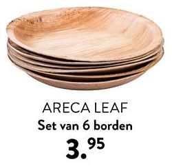 Areca leaf set van 6 borden