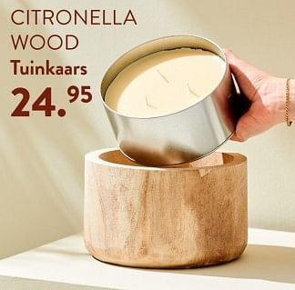 Promoties Citronella wood tuinkaars - Huismerk - Casa - Geldig van 02/05/2024 tot 14/06/2024 bij Casa