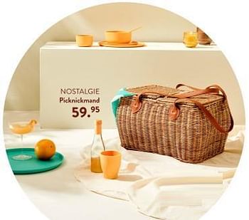 Promoties Nostalgie picknickmand - Huismerk - Casa - Geldig van 02/05/2024 tot 14/06/2024 bij Casa