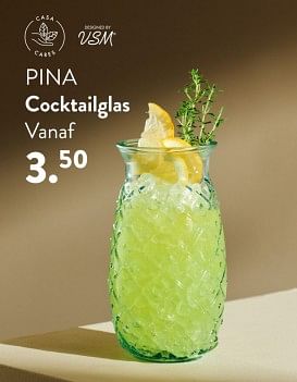 Promotions Pina cocktailglas - Produit maison - Casa - Valide de 02/05/2024 à 14/06/2024 chez Casa