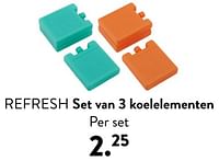 Promoties Refresh set van 3 koelelementen - Huismerk - Casa - Geldig van 02/05/2024 tot 14/06/2024 bij Casa