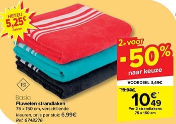 Promotions Fluwelen strandlaken - Tex - Valide de 08/05/2024 à 21/05/2024 chez Carrefour