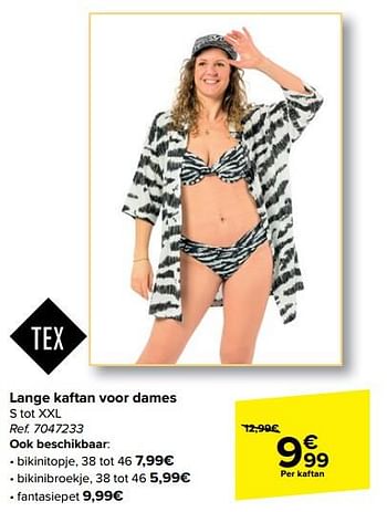 Promotions Lange kaftan voor dames - Tex - Valide de 08/05/2024 à 21/05/2024 chez Carrefour