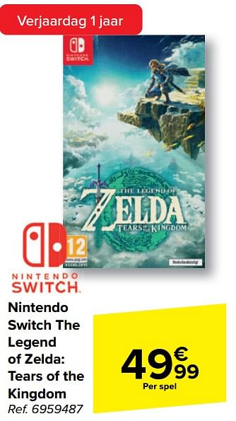 Promotions Nintendo switch the legend of zelda tears of the kingdom - Nintendo - Valide de 08/05/2024 à 21/05/2024 chez Carrefour