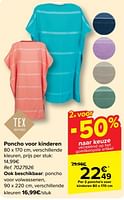 Promoties Poncho voor kinderen - Tex - Geldig van 08/05/2024 tot 21/05/2024 bij Carrefour