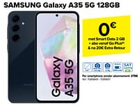 Promoties Samsung galaxy a35 5g 128gb - Samsung - Geldig van 08/05/2024 tot 21/05/2024 bij Carrefour