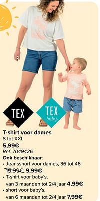 T-shirt voor dames-Tex