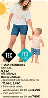 Promoties T-shirt voor dames - Tex - Geldig van 08/05/2024 tot 21/05/2024 bij Carrefour