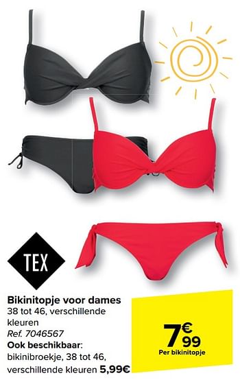 Promotions Bikinitopje voor dames - Tex - Valide de 08/05/2024 à 21/05/2024 chez Carrefour