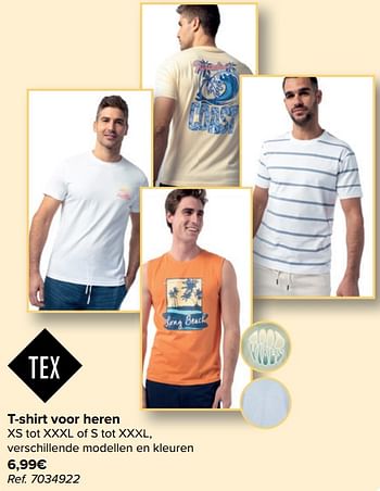 Promotions T shirt voor heren - Tex - Valide de 08/05/2024 à 21/05/2024 chez Carrefour