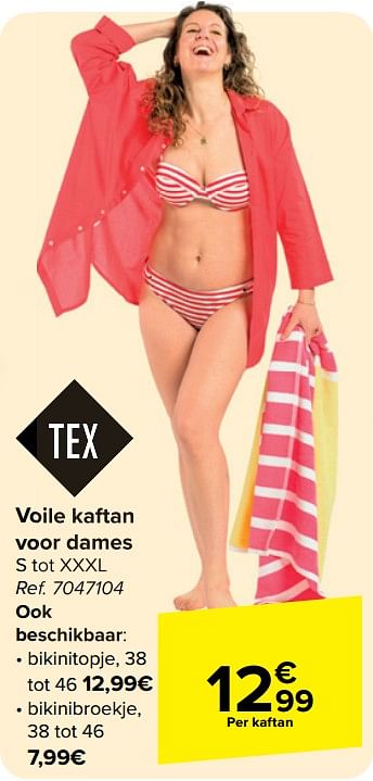 Promotions Voile kaftan voor dames - Tex - Valide de 08/05/2024 à 21/05/2024 chez Carrefour