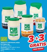 Promoties Pot bio yoghurt natuur - Pur Natur - Geldig van 08/05/2024 tot 21/05/2024 bij Carrefour