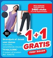 Promoties Strandjurk of broek voor dames - Tex - Geldig van 08/05/2024 tot 21/05/2024 bij Carrefour