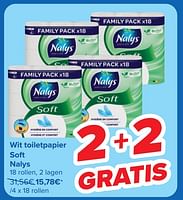 Promoties Wit toiletpapier soft nalys - Nalys - Geldig van 08/05/2024 tot 21/05/2024 bij Carrefour
