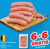Promoties Worsten varken-rund - Huismerk - Carrefour  - Geldig van 08/05/2024 tot 21/05/2024 bij Carrefour