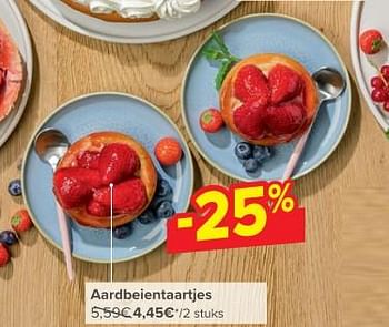 Promotions Aardbeientaartjes - Produit maison - Carrefour  - Valide de 08/05/2024 à 21/05/2024 chez Carrefour