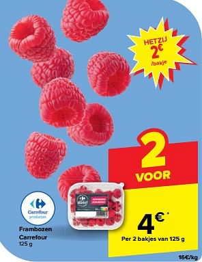 Promoties Frambozen carrefour - Huismerk - Carrefour  - Geldig van 08/05/2024 tot 21/05/2024 bij Carrefour