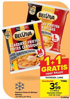 Promotions Klassieke frieten voor de oven - Belviva - Valide de 08/05/2024 à 21/05/2024 chez Carrefour