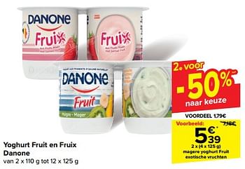 Promotions Magere yoghurt fruit exotische vruchten - Danone - Valide de 08/05/2024 à 21/05/2024 chez Carrefour