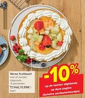 Promoties Verse fruittaart - Huismerk - Carrefour  - Geldig van 08/05/2024 tot 21/05/2024 bij Carrefour