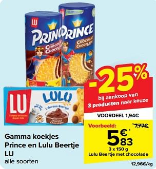 Promotions Lulu beertje met chocolade - Lu - Valide de 08/05/2024 à 21/05/2024 chez Carrefour