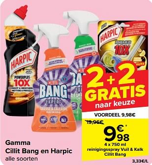 Promoties Reinigingsspray vuil + kalk cillit bang - Cillit Bang - Geldig van 08/05/2024 tot 21/05/2024 bij Carrefour
