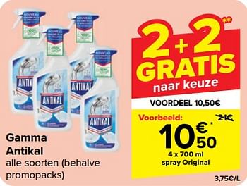 Promoties Spray original - Antikal - Geldig van 08/05/2024 tot 21/05/2024 bij Carrefour