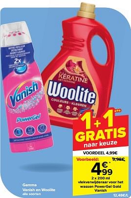 Promotions Vlekverwijderaar voor het wassen powergel gold vanish - Vanish - Valide de 08/05/2024 à 21/05/2024 chez Carrefour