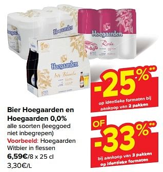 Promotions Hoegaarden witbier in flessen - Hoegaarden - Valide de 08/05/2024 à 21/05/2024 chez Carrefour